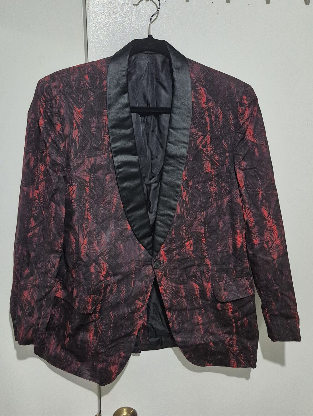 After Six Red Black Dinner Tuxedo Jacket Men’s 40 Short